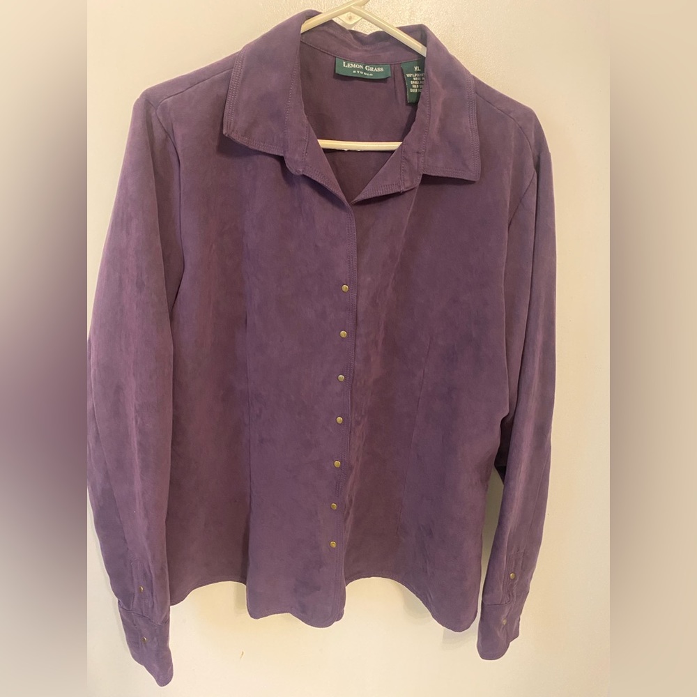 Womens Dark Purple snap top size: XK